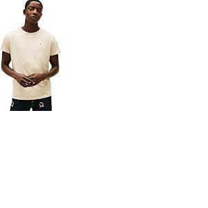 Tommy Jeans TJM Xslim Jersey Tee Ext Dm0Dm04411 T-Shirt S/S, Beige (Gulf Sand), L Homme