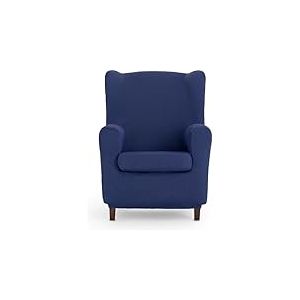 ECOMMERC3 Housse de Fauteuil à Oreilles Universelle et Polyvalente – Housse de Fauteuil de Couleur Bleue protectrice Facile à Installer pour Dossier, siège et accoudoirs, Bleu