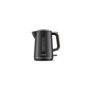 Kenwood Abbey Lux Bouilloire à eau avec base pivotante à 360°, ébullition rapide, filtre amovible, capacité d'eau 1,7 L, ZJP05.C0DG, 3000 W, gris foncé avec or rose