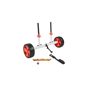 VEVOR Chariot de Kayak, Capacit&eacute; de Charge 104 kg, Chariot de Transport Paddle, avec Pneus en PU Plein 25,4 cm, Pieds de Support, Sangle d'Arrimage, pour Transport Facile de Kayaks, Cano&euml;s, Paddles