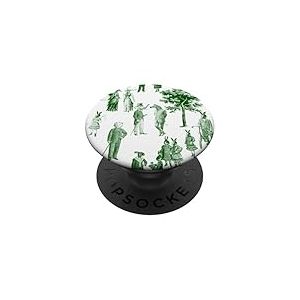 Antique victorien animal toile vert blanc vintage fantaisiste PopSockets PopGrip Adhésif