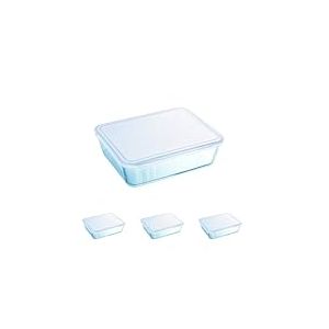 Pyrex - Cook & freeze - Plat Rectangulaire Avec Couvercle 22x17 cm (Lot de 4)