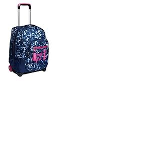 Seven Sac à Dos à Roulettes, Dyed Hearts Sac à Livres à Roulettes, 2 En 1, Sac à Dos + Trolley, Filles et Garçons, pour L'École, le Sport, les Loisirs, Pochette pour Ordinateur Portable, Bleu