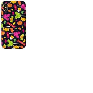 Disney Halloween Sweets Mickey Mouse Candy Pattern Coque pour iPhone X/XS
