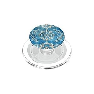Carrelage marocain Bleu clair Floral Oriental Art Trendy Vintage PopSockets PopGrip pour MagSafe