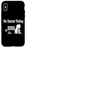 Pas de Foot Aujourd'hui Football Footballeur Joueur de Foot Coque pour iPhone X/XS