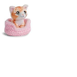 Peluche NICI Chat Roux tigr&eacute; 12 cm dans Un Panier