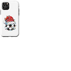 Jeu De Football De Noël Avec Lumières De Noël Football Coque pour iPhone 11 Pro