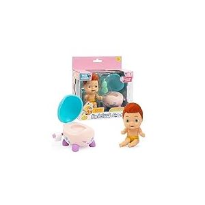 Cicciobello Amicicci Potty Playset, Pot avec Petites poupées avec 2 Effets sonores, Jeux Enfants 3 Ans, Fonction Pipi et Accessoires Inclus