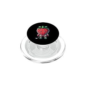 Fraise Hockey Sur Glace Petit Joueur PopSockets PopGrip pour MagSafe