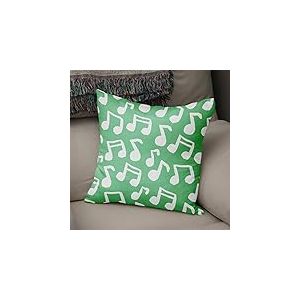 BonaMaison Housse de Coussin Motif, Vert pétrole et Blanc Taie d'oreiller pour Lit Voiture Canapé Maison Salon Chambre, Décoration D'intérieur, 43x43cm - Conçu et Fabriqué en Turquie