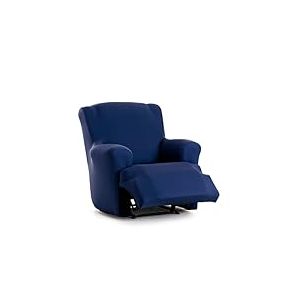 EYSA Housse de canapé bi-élastique pour Fauteuil Relax inclinable Couleur Bleu Design Harlem