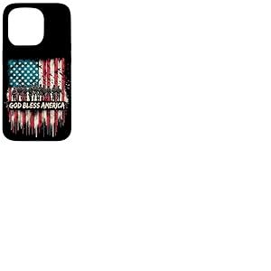 Drapeau américain « God Bless America » 4 juillet patriotique Coque pour iPhone 15 Pro