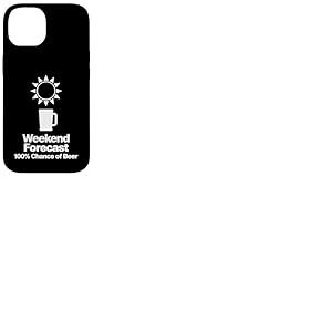 Weekend Humour Sunny Forecast Minimal Ic&ocirc;ne Design Coque pour iPhone 14