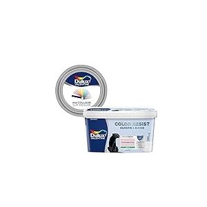 Ma Couleur Sur-Mesure par Dulux Valentine &ndash; Peinture Int&eacute;rieure Murs, Plafonds, Boiseries - Palette Jeu, Cuisine & Bain Satin, Framboise Frais, 2 L