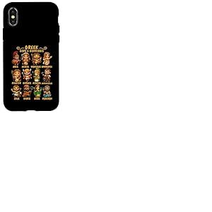 Mignon Chibi Mythologie Grecque Antique Dieux et d&eacute;esses Coque pour iPhone X/XS