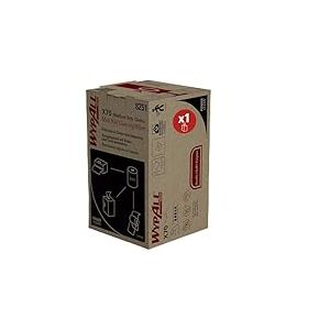 WypAll Chiffons de Nettoyage Power Clean X70 8251, 1 pli, usage moyen, ultra résistants, réutilisables jusqu’à 10 fois, système 2-en-1 Midi Roll, rouleau bleu x 215 formats