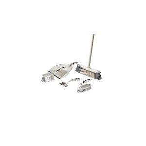 Tower T769002MSH Kit de nettoyage 5 en 1 avec pelle &agrave; poussi&egrave;re et brosse/balai de cuisine/brosse &agrave; vaisselle/brosse &agrave; r&eacute;curer, latte et gris