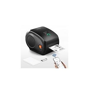 VEVOR Imprimante Étiquettes Thermique Direct 4x6 Code Barre USB Bluetooth 150 mm/s 300 dpi pour Colis Expédition Compatible Amazon/eBay/Etsy/UPS Prise Charge Windows/MacOS/Linux/Android/IOS/Chromebook