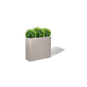 Kloris Porte-Vase rectangulaire clôture siepe séparé Blog 70 Tourterelle polyéthylène 70 x 30 cm Hauteur 70 cm Profondeur Compartiment 24 cm
