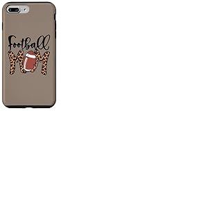 Football Mom Leopard American Football Mothers Day Mom Mama Coque pour iPhone 7 Plus/8 Plus