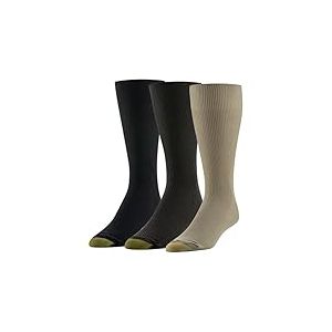 Gold Toe Chaussettes habill&eacute;es pour homme, kaki/marron/noir, L