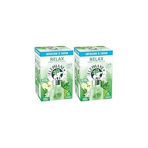 ELEPHANT Infusion A froid Relax, Eau Froide Aromatisée, Parfums Naturels Pomme Jasmin Verveine, 15 Sachets Pyramid (Lot de 2)