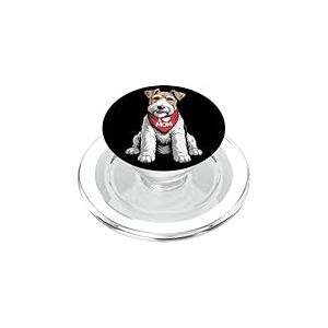 I Love Mom Fil de Fer Fox Terrier Lover Dog Fête des Mères PopSockets PopGrip pour MagSafe