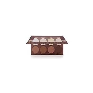 Palette Contouring – Professionnelle en poudre : 8 couleurs dans un seul Kit avec des tonalités pour le contouring, une poudre fixante et illuminateurs
