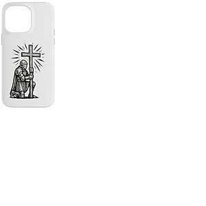 Chevalier chr&eacute;tien avec la Sainte Croix de J&eacute;sus-Christ Coque pour iPhone 14 Pro Max