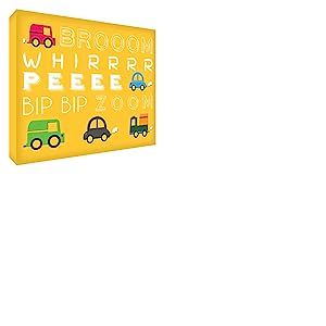 Feel Good Art ZOOMCAR-A7BLK-04IT Tableau décoratif en Acrylique Jaune 10,5 x 7,4 x 2 cm