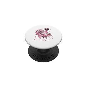 Leopard Turkey with Sunglasses Funny Thanksgiving PopSockets PopGrip Adhésif