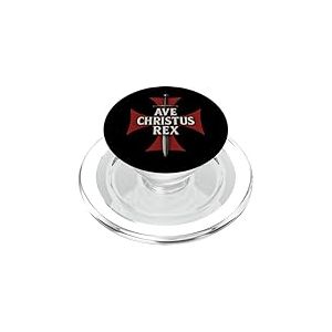 AVE Christus Rex - Croix Templi&egrave;re PopSockets PopGrip pour MagSafe