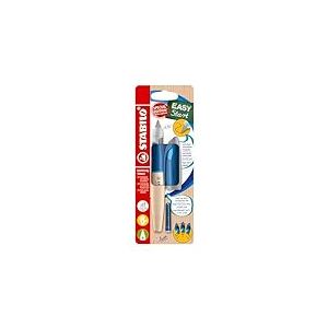 STABILO EASYbirdy Timber - Stylo plume enfant - Blister carton x 1 stylo plume - gaucher + 1 clé de réglage - bleu