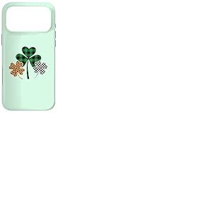 Three Clover Irish Shamrock Plaid Leopard St Patrick Day Coque pour iPhone 17 Pro Max