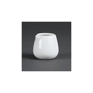Olympia Pot à lait 43 ml/1,5 oz (lot de 12), porcelaine blanche, Pichet sans poignée idéal pour le lait, la crème, les sauces, les sauces, Passe au lave vaisselle micro ondes, C203