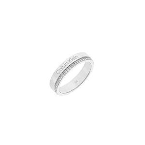 Calvin Klein Bague pour Femme Collection MINIMAL LINEAR en Acier Inoxydable avec des Cristaux - 35000200D