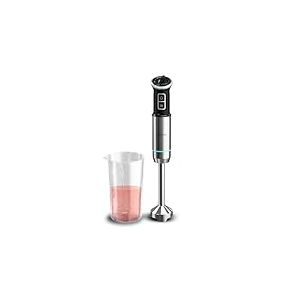 Cecotec Power Neutron 1100MAX Batteur à main, puissance maximale 1100 W, 4 lames, revêtement en titane, vitesse réglable, fonction turbo, modèle XL, gobelet de 800 ml, hachoir à viande spécial 600 ml