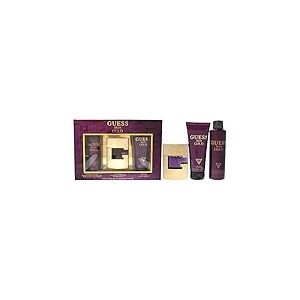 Guess Guess Gold For Men 3 Pc Gift Set 2.5oz EDT Spray, 6.0oz Deodorizing Body Spray, 6.7oz Shower Gel