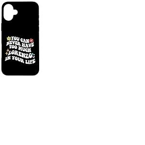 Retro Groovy, vous ne pourrez jamais avoir trop de LORENZO dans votre sac Coque pour iPhone 16 Plus