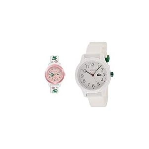 Lacoste Mixte Enfant Analogique Quartz Montre avec Bracelet en Silicone 2030031 & Montre Analogique à Quartz pour Enfants avec Bracelet en Silicone Blanc - 2030003