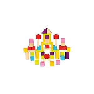 Mertens bloc drum avec 50 pièces, jouets pour enfants à partir de 1 an (comprenant 100 pièces, taille : XL, exemples de formes pour l'inspiration dans le couvercle), Multicolore