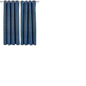 Deconovo Rideau Occultant Chambre Garcon Salon Design Moderne avec Motif Couche de Mousse à Oeillets Isolant Thermique 2 Pcs, Polyester, Bleu, 140x245cm