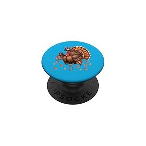 Leopard Turkey with Sunglasses Funny Thanksgiving PopSockets PopGrip Adhésif