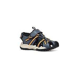 Geox J Borealis Boy B Sandale, Navy/Orange, 41 EU