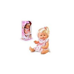Nenuco Famosa (NFNC0000) Robe de Printemps, poupée de 35 cm, Corps Dur avec Cheveux, bébé dans Une Belle Robe de Printemps avec Papillons, Peut Boire et Faire Pipi avec 1 nœud