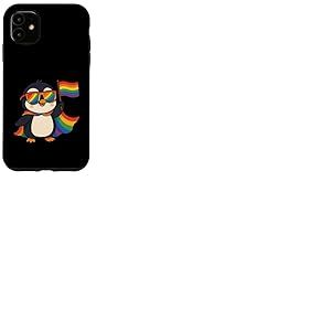 Pingouin Cute Gay Pride LGBT Lunettes de soleil Cape Rainbow Flag Coque pour iPhone 11