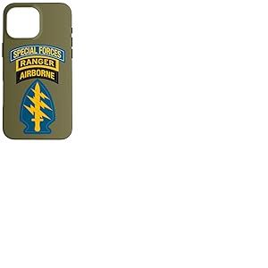 Patch des Forces spéciales américaines - Tab SF Ranger - Béret Vert OD Coque pour iPhone 16 Pro Max