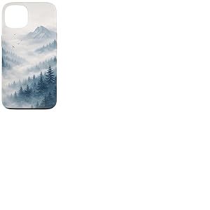 For&ecirc;t brumeuse Paysage de Montagne Calme Nature Paysage Design Coque pour iPhone 13