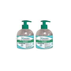 WYRITOL - Gel hydroalcoolique - Désinfectant mains - Antibactérien et virucide - Formule naturelle - 70,2% Ethanol - Parfum eucalyptus - 300 ML - Fabrication française (Lot de 2)